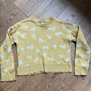 Toddler Modern Moments by Gerben Floral Patterned Yellow Sweater